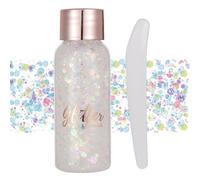 GL-Turelifes Mermaid - Gel à paillettes - Pour le corps - Pour cheveux et ongles - Longue durée de vie - 30 g - Blanc #101