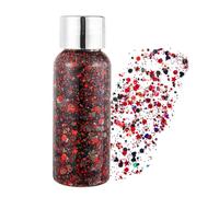GL-Turelifes Sirène Paillettes Chunky Glitter Liquide Fard À Paupières Glitter Body Gel Festival Glitter Cosmétique Visage Cheveux Ongles Maquillage Longue Durée Mousseux 30g (08# Rouge)