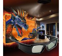 GL410 3D Glasses for Full HD Active DLP Link Projector for Optama Acer BenQ ViewSonic Sharp Dell DLP Link Projectors