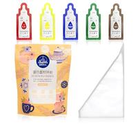 Glacage Gateau,200g Mix pour Glaçage Royal,Colorant Alimentaire+Poche à Douille Facile à Utiliser,pour la Décoration de Gâteaux et de Biscuits, Ajoutez Uniquement de l'eau