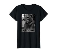 Glacé Coffee Lovers Funny Monster Lizard Lounge Internet Meme T-Shirt Graphique avec Valeur, Femme, Noir, XS
