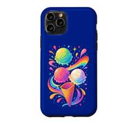 Glace colorée Motif Arc-en-Ciel été Dessert Cadeau Joie Coque pour iPhone 11 Pro