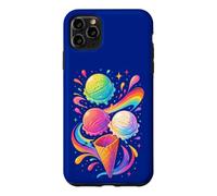 Glace colorée Motif Arc-en-Ciel été Dessert Cadeau Joie Coque pour iPhone 11 Pro Max