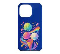 Glace colorée Motif Arc-en-Ciel été Dessert Cadeau Joie Coque pour iPhone 13 Pro