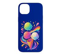 Glace colorée Motif Arc-en-Ciel été Dessert Cadeau Joie Coque pour iPhone 14 Plus