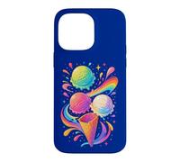 Glace colorée Motif Arc-en-Ciel été Dessert Cadeau Joie Coque pour iPhone 14 Pro Max
