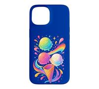 Glace colorée Motif Arc-en-Ciel été Dessert Cadeau Joie Coque pour iPhone 15