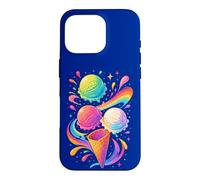 Glace colorée Motif Arc-en-Ciel été Dessert Cadeau Joie Coque pour iPhone 16 Pro