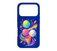 Glace colorée Motif Arc-en-Ciel été Dessert Cadeau Joie Coque pour iPhone 17 Pro