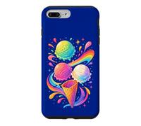 Glace colorée Motif Arc-en-Ciel été Dessert Cadeau Joie Coque pour iPhone 7 Plus/8 Plus