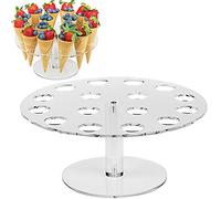 Glace Crème Plate-Forme, Éco-responsable 16 Trou Acrylique Transparent Fête Glace Crème Support Cône, Nourriture Présentoirs pour Enfants Anniversaire