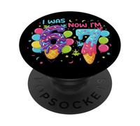 Glace d'anniversaire 7 Ans 6 Maintenant Je suis 7 67 drôle pour Les Enfants PopSockets PopGrip Adhésif