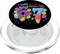 Glace d'anniversaire 7 Ans 6 Maintenant Je suis 7 67 drôle pour Les Enfants PopSockets PopGrip pour MagSafe