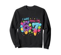 Glace d'anniversaire 7 Ans 6 Maintenant Je suis 7 67 drôle pour Les Enfants Sweatshirt