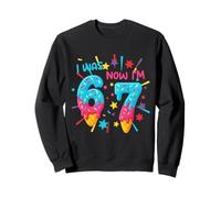 Glace d'anniversaire 7 Ans 6 Maintenant Je suis 7 67 drôle pour Les Enfants Sweatshirt