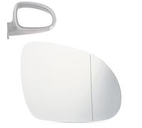 Glace de Rétroviseur Extérieur Dégivrante avec Support pour Avant Droite Coté Passager compatible pour Alhambra Sharan Passat Golf V Jetta Eos OEM 6432128 5895838