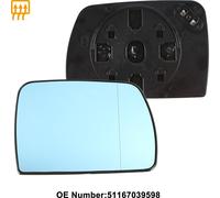 Glace de rétroviseur latéral droit de remplacement avec plaque de support pour BMW X5 2000-2006 et pour Land Rover Range Rover 2003-2004 No.51167039598