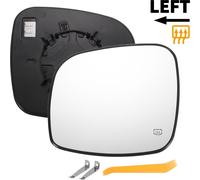 Glace De Rétroviseur Latéral Gauche De Remplacement Avec Plaque De Support Chauffante En Verre Blanc pour Chrysler Town & Country, Pour Dodge Grand Caravan Et pour Ram C/V