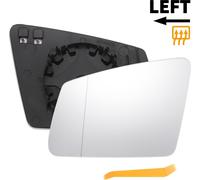 Glace De Rétroviseur Latéral Gauche De Remplacement Avec Plaque De Support Chauffante En Verre Blanc Pour Mercedes-Benz Classe S/C/E W212 W204 W221