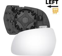 Glace De Rétroviseur Latéral Gauche De Remplacement Avec Plaque De Support Chauffante En Verre Blanc pour Audi A4 2010-2015