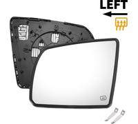 Glace De Rétroviseur Latéral Gauche De Remplacement Avec Plaque De Support Chauffante En Verre Blanc Pour Toyota Sequoia 08-17 Pour Toyota Tundra Sans Modèle De Lampe