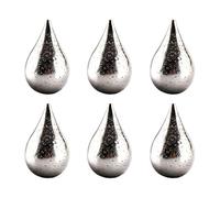 Glace En Métal Réutilisable - 6 Cubes De Gouttes D'eau En Acier Inoxydable, Construction Durable, Pierres De Refroidissement Pour Boissons Sans Dilution D'eau | Accessoire Rafraîchissant Amusant Pour