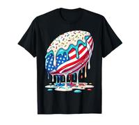 Glace Glacée Motif Drapeau américain T-Shirt