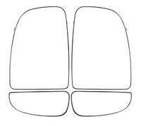 Glace Rétroviseur Pour Ram Pour Pro Pour Master Pour Van 2013-2022 Pas Pour Deuxième Lifting 2023+ Rétroviseur Supérieur Inférieur Gauche Droit(Upper and Lower LR)