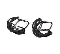 Glace Snow Grips Walk Traction Clats Anti Slip Ice Traction Crames Crampons for Shoes Boots Mountain Mountain Outdoor Activités d'hiver Silicone en Acier Inoxydable 2pcs