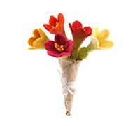 Glaciart One Bouquet de Fleurs de lys artificielles en Feutre - 5 pièces | Réutilisables, lavables et prêtes à l'huile Essentielle | Fleurs artificielles Multicolores avec Tige métallique