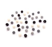 Glaciart One Guirlande de Pompons - 2,7 m, 40 Boules, 4 Couleurs, Boules en Feutre de Laine, Forme Ronde, Noir
