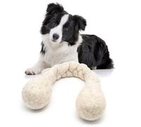 Glaciart One Jouet en corde de laine pour chien de 38,1 cm - Jouets à mâcher durables pour petites et moyennes races - Naturel, sans plastique, hypoallergénique - Balle de jeu et d'activité durable