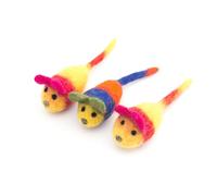 Glaciart One Jouet en laine pour chat - 3 pièces | Enrichissement doux et pelucheux 100 % laine naturelle - Ensemble de jouets interactifs pour chat - Sans danger pour les animaux de compagnie