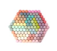 Glaciart One Lot de 120 pompons en feutrine de laine de 2,5cm, faites à la main - 30 couleurs pastel (vert, rose, bleu, jaune et plus) - Petite houppette pour feutrage et guirlande