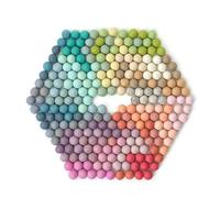 Glaciart One Lot de 240 pompons en feutre, boules en feutre de laine de 1,5 cm à 1,5 cm, faites à la main, 30 couleurs pastel (vert, rose, bleu, jaune et plus), petite houppette pour feutrage et