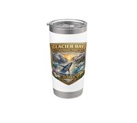 Glacier Bay National Park Alaska Nouveauté Graphique Souvenirs Gobelet isotherme en acier inoxydable double paroi