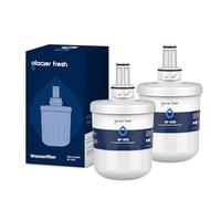 GLACIER FRESH DA29-00003G Filtre à eau pour Réfrigérateur, Compatible avec Samsung DA29-00003G, DA29-00003B, DA29-00003A, Aqua-Pure Plus, HAFCU1, WSS-1, FMS-1, RFG237AARS, RSG257AARS, Lot de 2