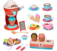 Glacier Jouet De Friandise Glacée Ensembles Enfant Machine A Creme Glacee Avec Desserts Cornet Glace Petits Jouets Dans La Cuisine Accessoires Fille 3 Ans Kids Mini Refrigerator Toy