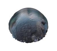 Glacier National Park - Bonnet de douche imperméable extra large - Double couche de protection pour cheveux longs/bouclés - Réutilisable et facile à transporter.