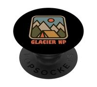 Glacier National Park in Canada Nature Tent Camping Vacation PopSockets PopGrip Adhésif