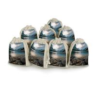 Glacier National Park Lot de 8 sacs vides en mousseline avec cordon de serrage en coton réutilisables et lavables pour herbes, épices, bonbons, savon, bijoux, cadeaux de mariage