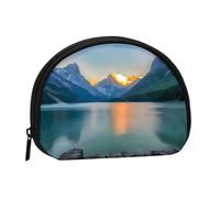 Glacier National Park Mini sac de rangement avec fermeture éclair pour clés de monnaie, vous pouvez également ranger tous les petits objets que vous voulez, Noir , Taille unique, Pochette à monnaie