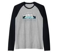 Glacier National Park Montana Randonnée Élan Camping Souvenir Manche Raglan
