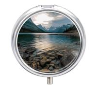 Glacier National Park Pilulier étanche portable en métal résistant à l'humidité avec 3 compartiments