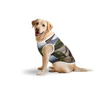 Glacier National Park T-shirt imprimé pour chien, t-shirt extensible en coton doux, sans manches, respirant pour grands chiens (3XL, 5XL, L)