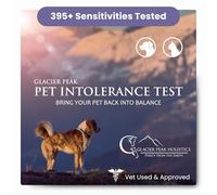 Glacier Peak Holistics - L'original Pet Wellness Life Stress Scan | Kit de collecte de cheveux et de salive simple à la maison pour tester plus de 300 facteurs de stress alimentaires et