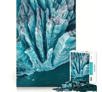 Glacier Perito Moreno Argentine Puzzle 1000 pièces pour Adolescents, Jeu de réflexion apaisant, découpe de qualité supérieure, Cadeau de Noël (38x52cm)
