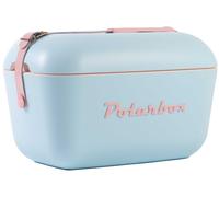 Glacière 12L Bleu Pop - logo et sangle roses - POLARBOX