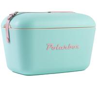 Glacière 12L Vert Pop - logo et sangle rose - POLARBOX