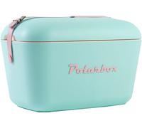 Glacière 20L Vert Pop - logo et sangle roses - POLARBOX